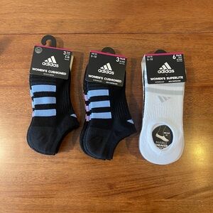 Adidas Women's Cushioned No Show  Socks - Size M - Shoe Size 5-10 - 12 pairs